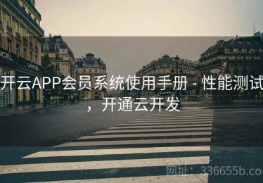 开云APP会员系统使用手册 - 性能测试，开通云开发