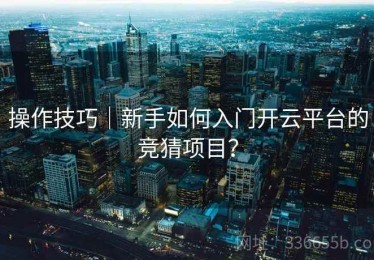 操作技巧｜新手如何入门开云平台的竞猜项目？