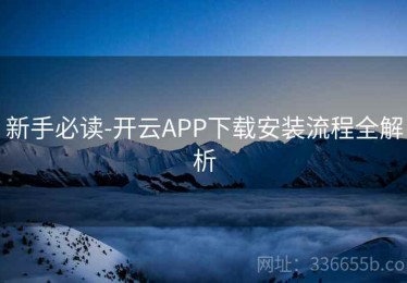 新手必读-开云APP下载安装流程全解析