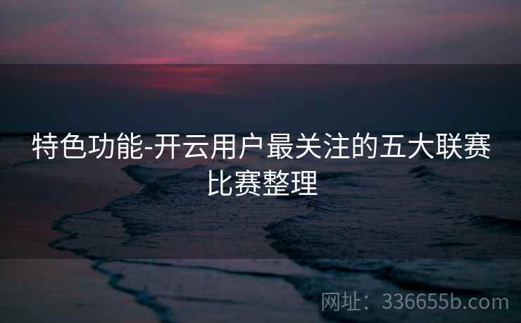特色功能-开云用户最关注的五大联赛比赛整理