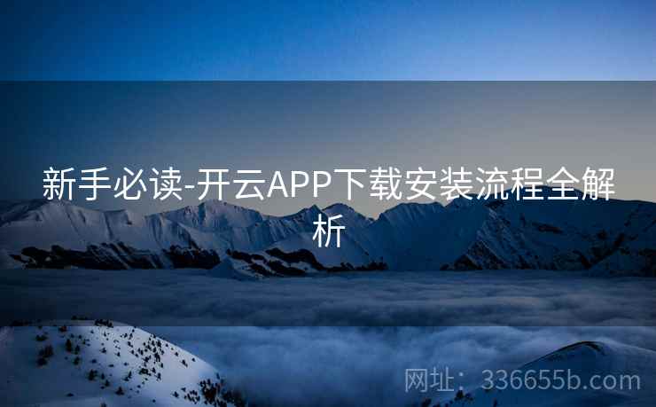 新手必读-开云APP下载安装流程全解析