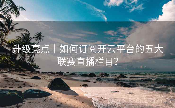 升级亮点｜如何订阅开云平台的五大联赛直播栏目？