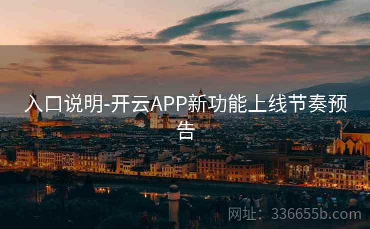入口说明-开云APP新功能上线节奏预告